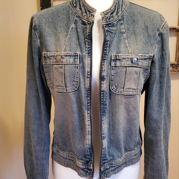 RUSTIC DENIM Zip Up Jacket Blazer - Picture 8 of 8